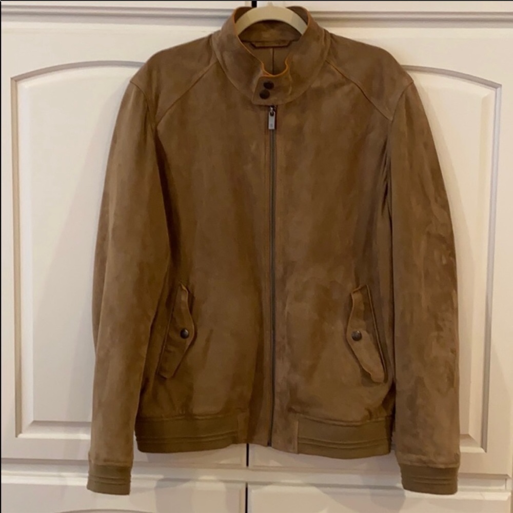 Massimo Dutti Suede Tan Jacket - L size